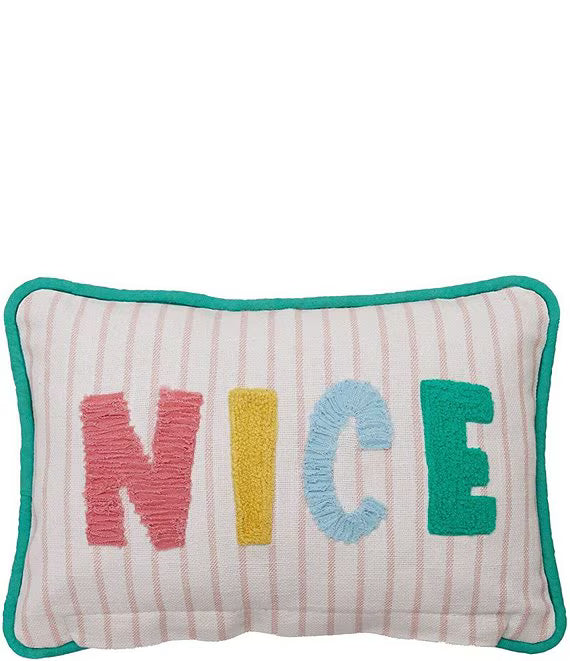 Naughty/Nice Double-Sided Pillow