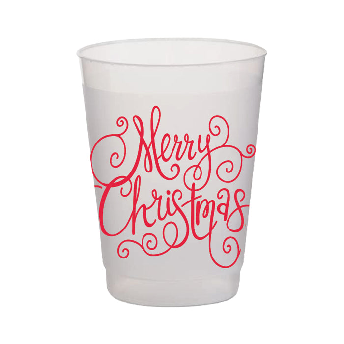 Ten 16 oz. Frost Flex Cups – Merry Christmas