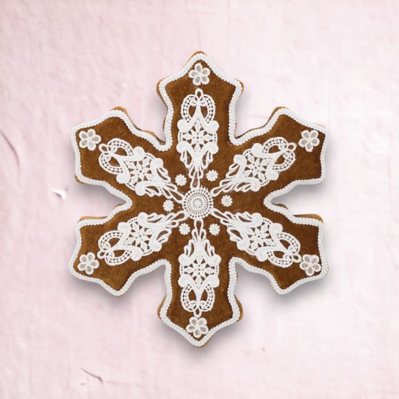 13.5" Gingerbread Snowflake