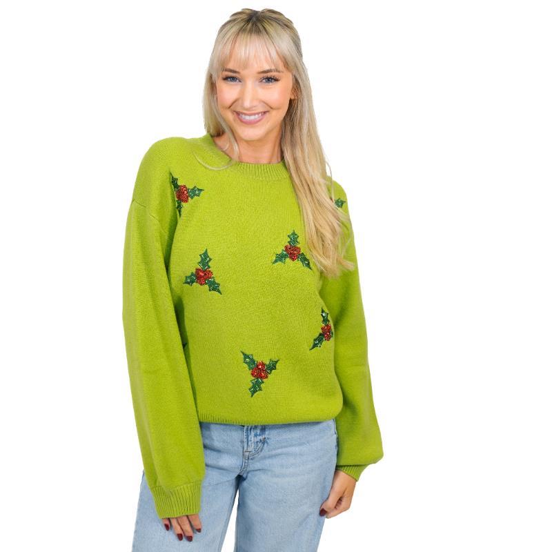 Adult Jolly for Holly Crewneck Sweater