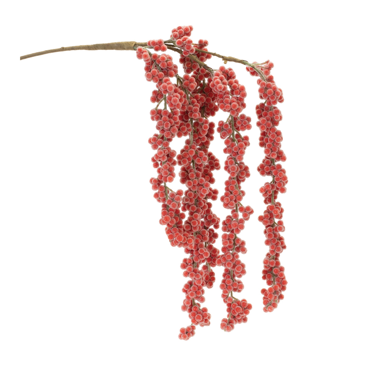 Icy Cascading Red Berry Branch – 35"