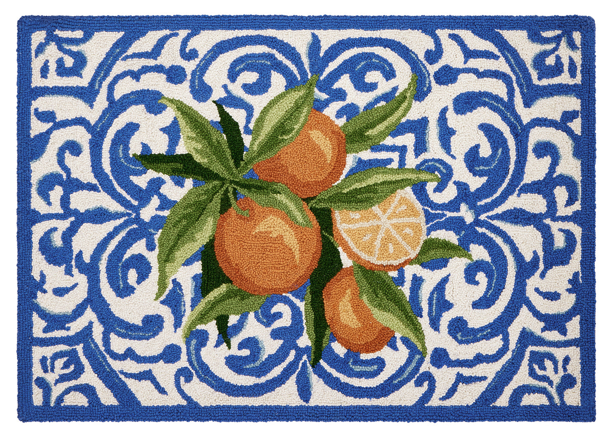 Mediterranean Oranges Hook Rug – 2' x 3'