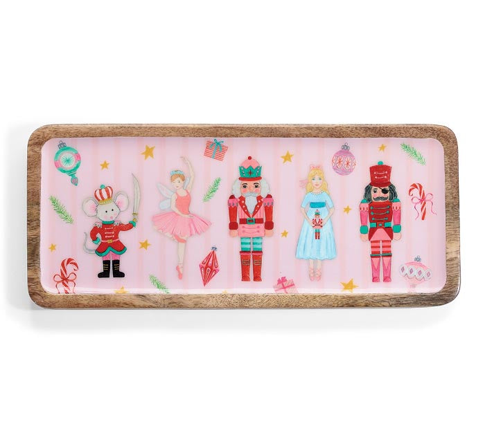 Nutcracker Ballet Mango Wood Tray – 14”