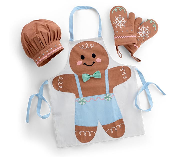 Pastel Gingerbread Kid’s Baking Set – (3 Pieces)