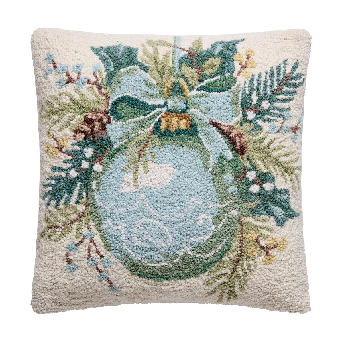 Ornament Square Hook Pillow – 16" x 16"
