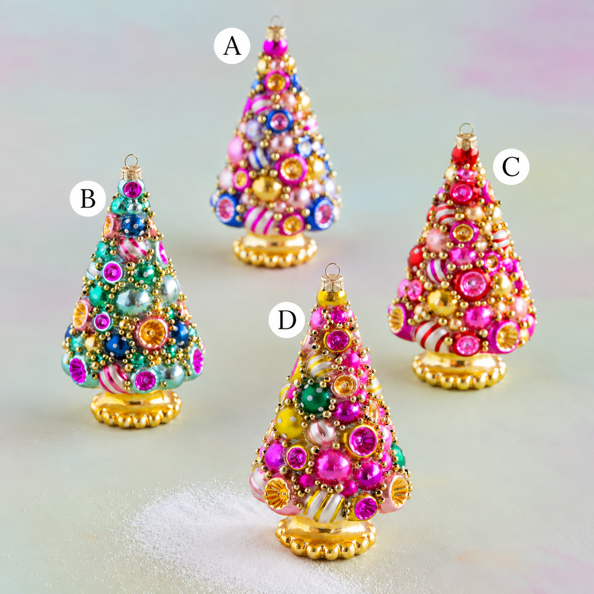 Glitterville Golden Grandeur Tree Ornament