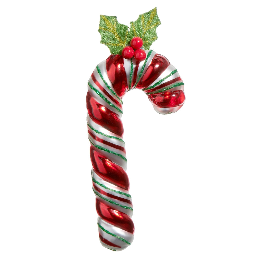 6" Holly Jolly Candy Cane Ornament