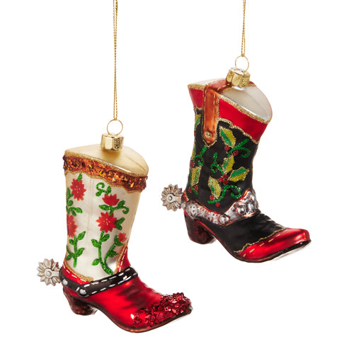 4.25" Western Boot Ornaments – Sold Separately