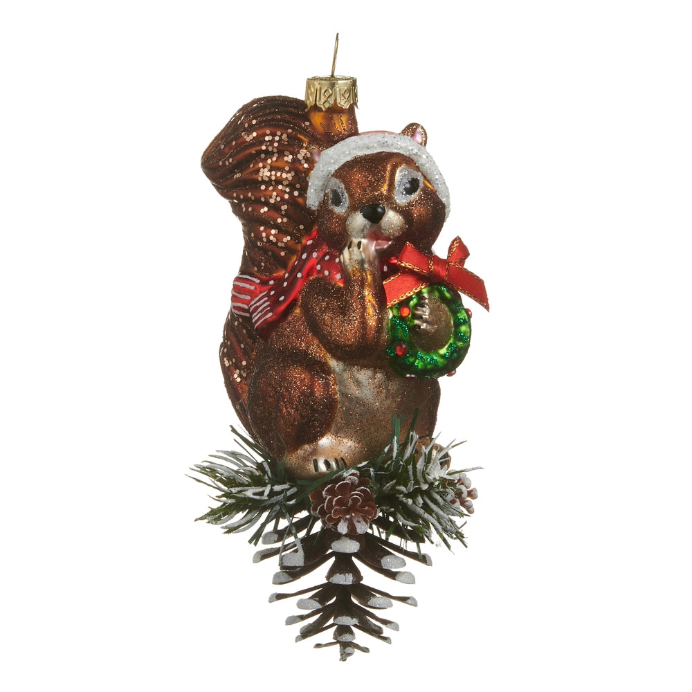 6" Festive Squirrel Ornament