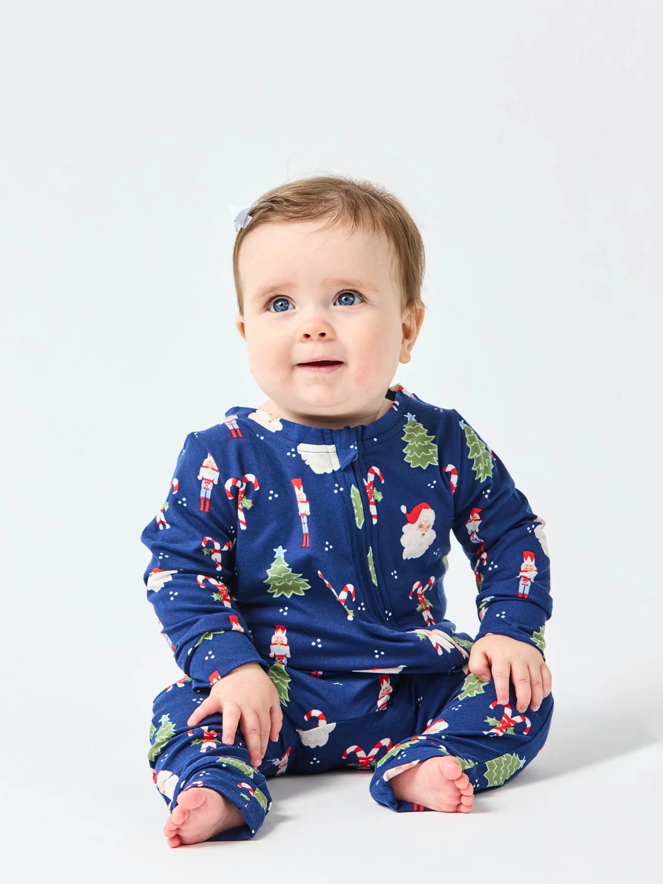 Mary Square Peppermint Pine Baby Pajamas