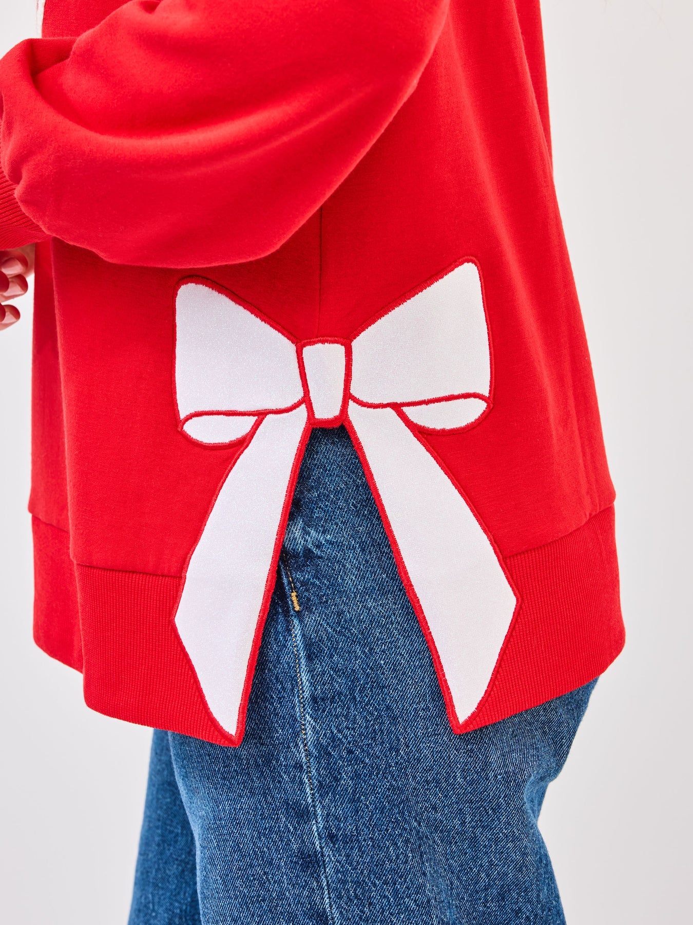 Mary Square “Merry” Bow Sweatshirt – Adult