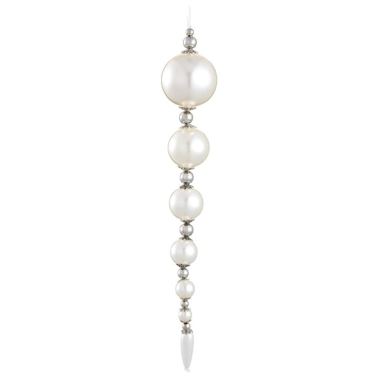 10” Pearl Icicle Drop Ornament – Pearl