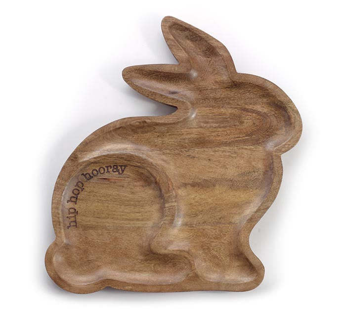Mango Wood Bunny Tray – “Hip Hop Hooray”