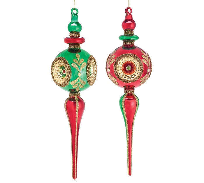 Regal Jeweled Finial Ornament