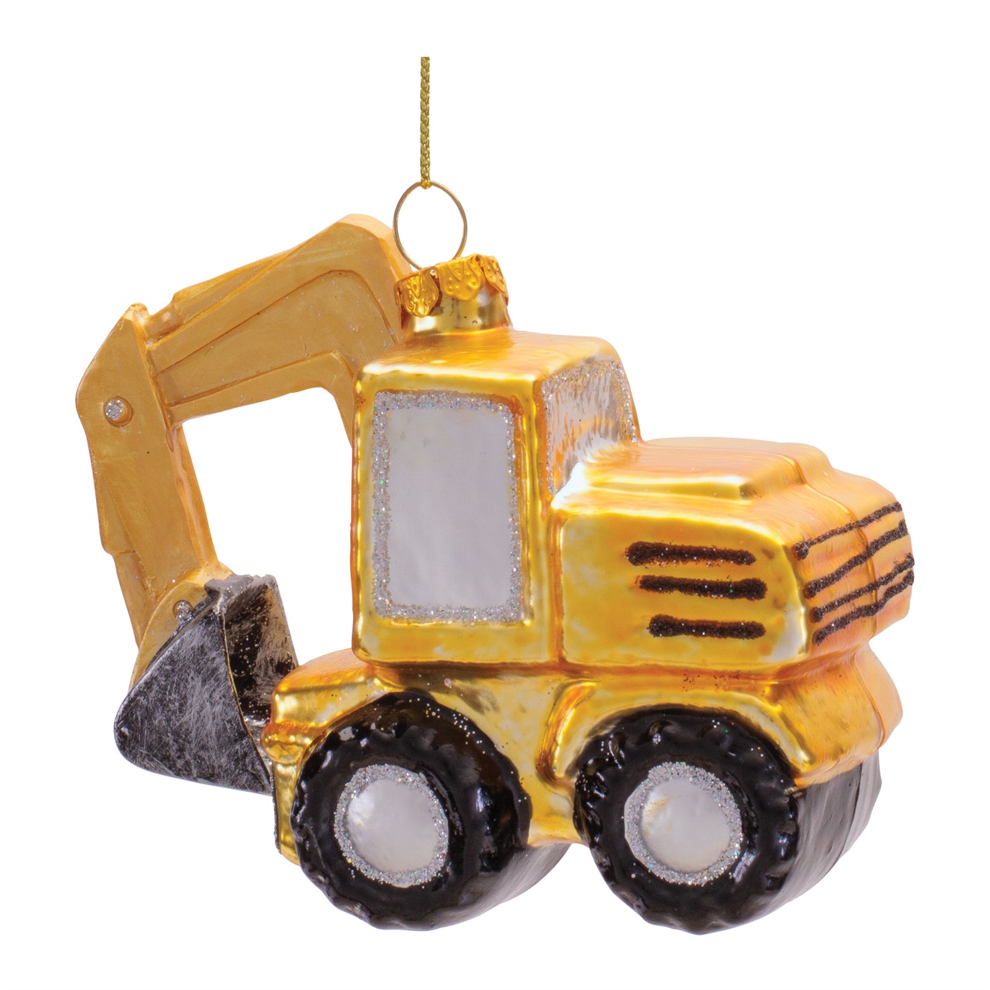 3" Glass Excavator Ornament