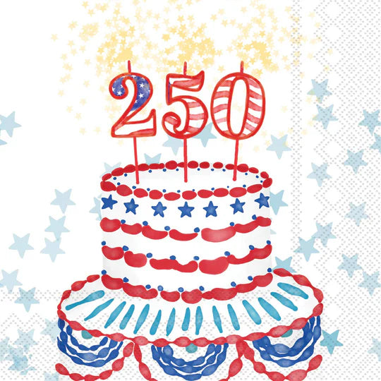 USA 250th Celebration Cocktail Napkins – 20 Count