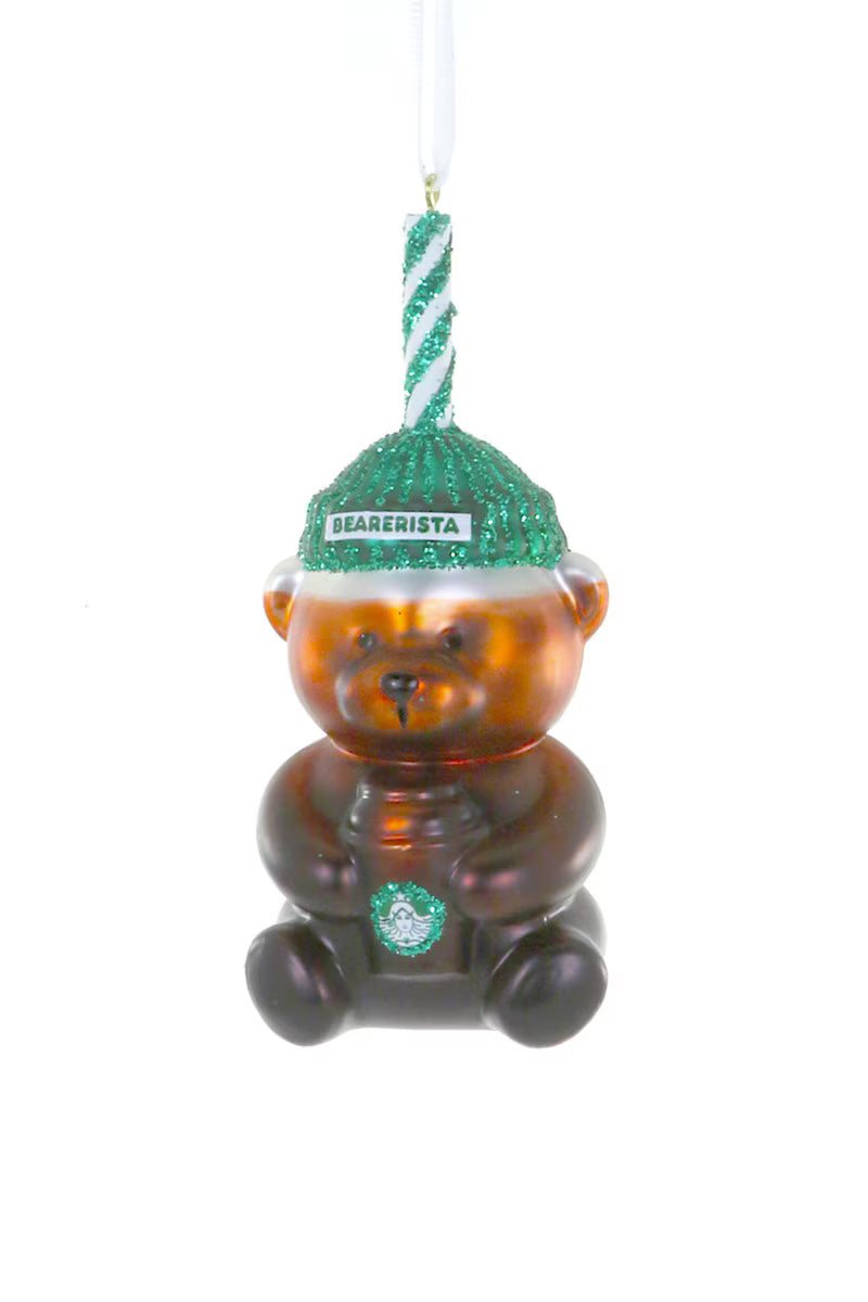 Bearista Coffee Glass Ornament – 5"