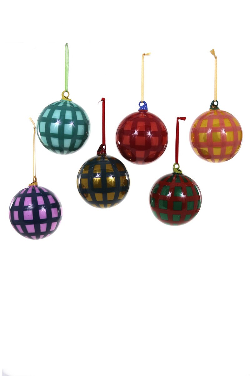 Jolly Gingham Baubles -Large