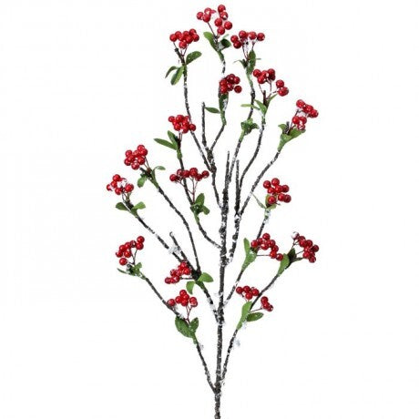Frosted Red Berry Branch