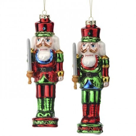 6" Nutcracker Ornaments – Red & Green (Sold Separately)