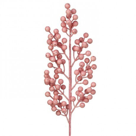 24" Blush Glittered Berry Spike