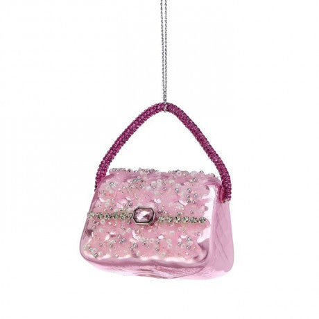 Pink Jeweled Handbag Ornament