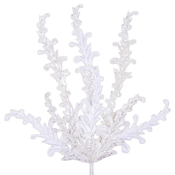 26" Iced Acanthus Christmas Spray