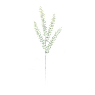 32” Green Glitter Iced Fern Spray