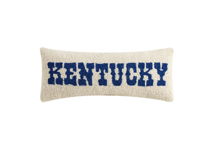 Kentucky Hooked Pillow – 8" x 20"