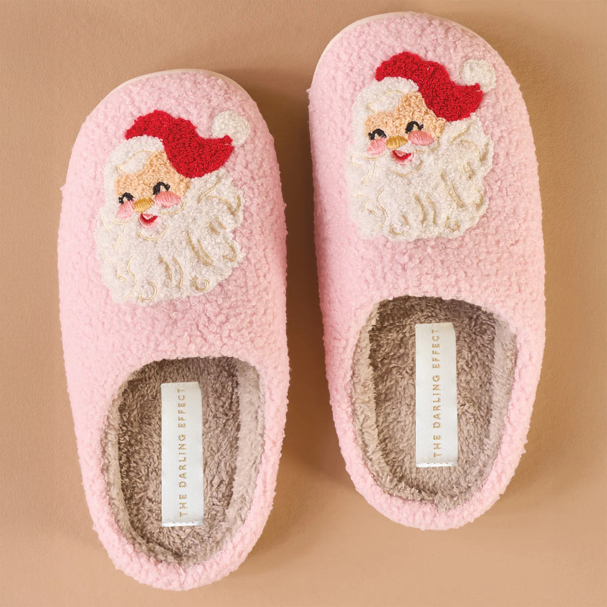 The Darling Effect – Pink Santa Slippers