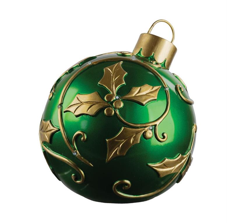 Green Christmas Ball with LED Lights