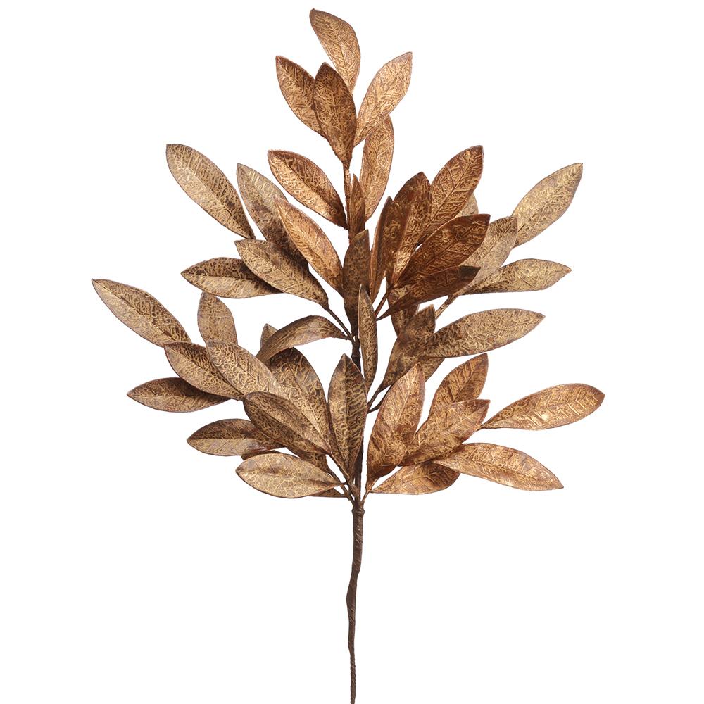 24" Copper Gold Bay Leaf Spray