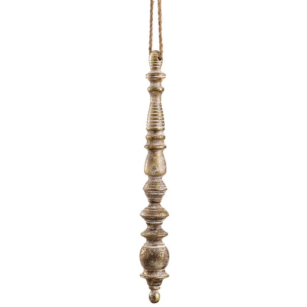20" Antique Gold Metal Finial Ornament