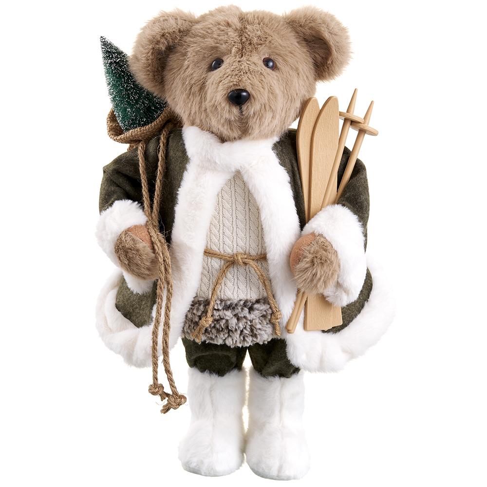 18" Woodland Ski Bear