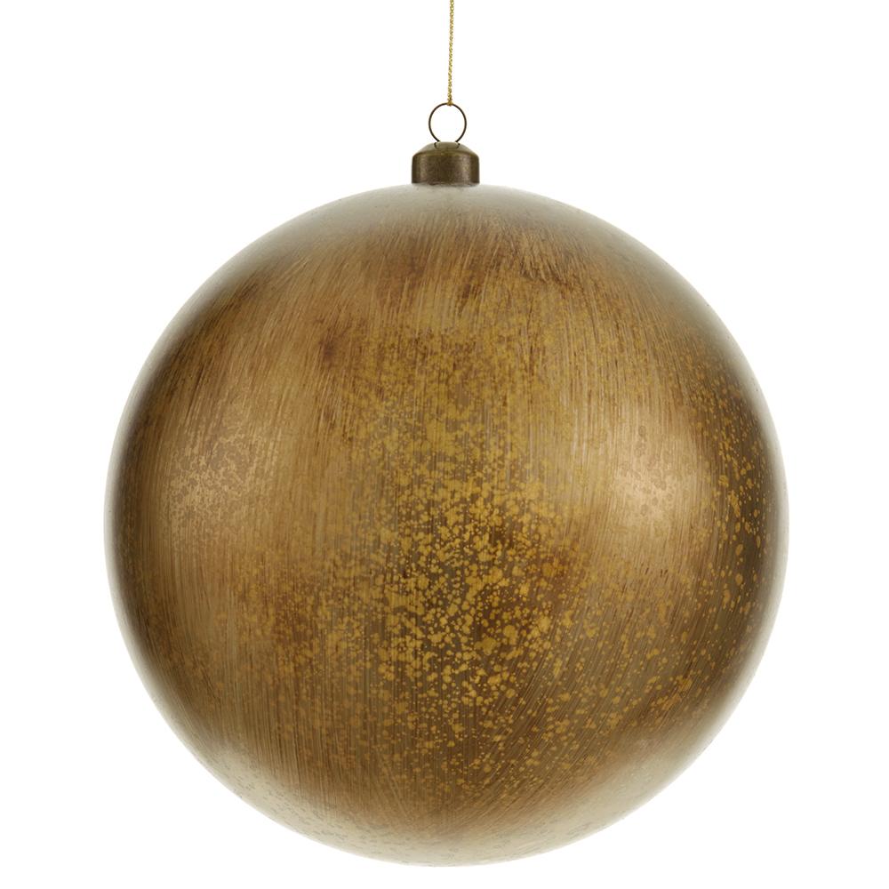 6" Shatterproof Ball Ornament – Gold Antique