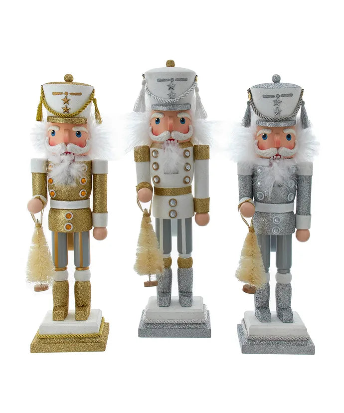 15" Hollywood Nutcrackers™ White, Gold & Silver Soldier Nutcrackers – Sold Separately