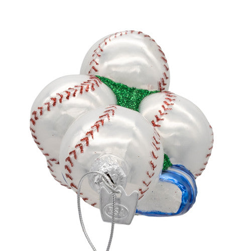 Noble Gems™ Baseball & Cleats Glass Ornament – 4"