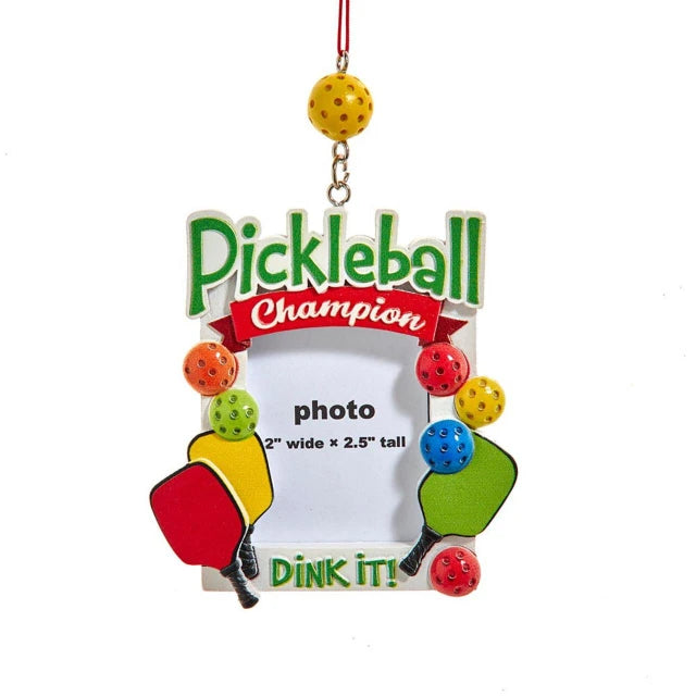 Pickleball Champion Photo Frame Ornament – 5.5"