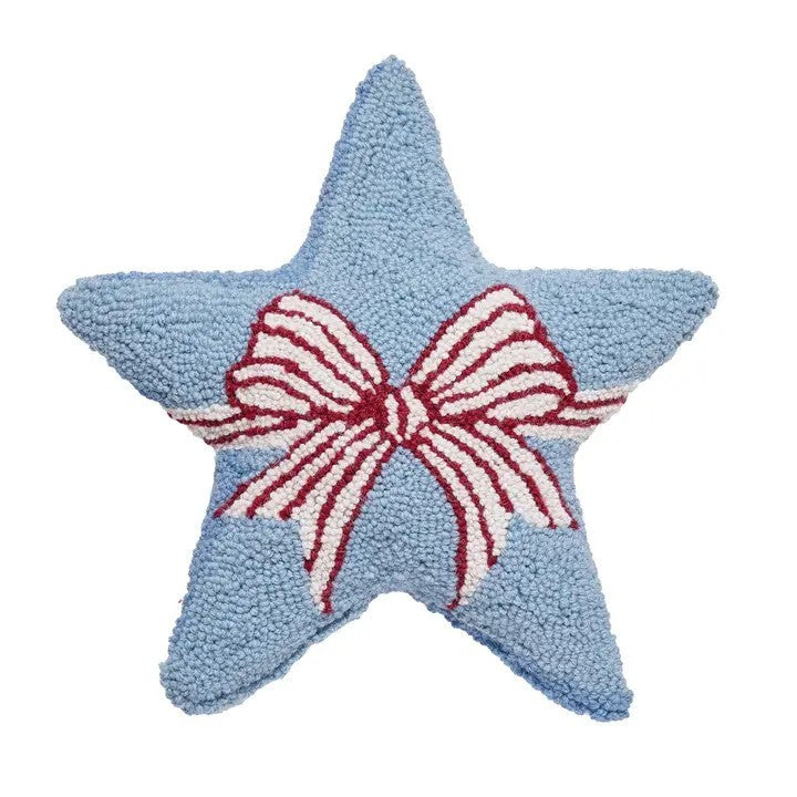 Star Bow Hook Pillow – 14" x 14"
