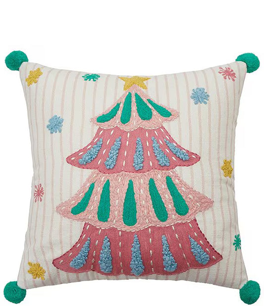 Holiday Brights Tree Pillow – 16" x 16"