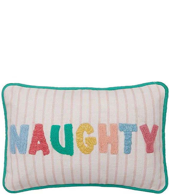 Naughty/Nice Double-Sided Pillow