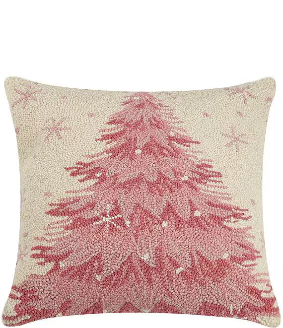 Pink Ombre Christmas Tree Hook Pillow