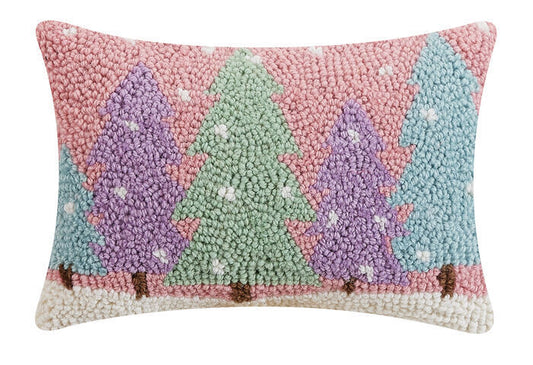Snowy Bright Forest Hook Pillow – 8" x 12"