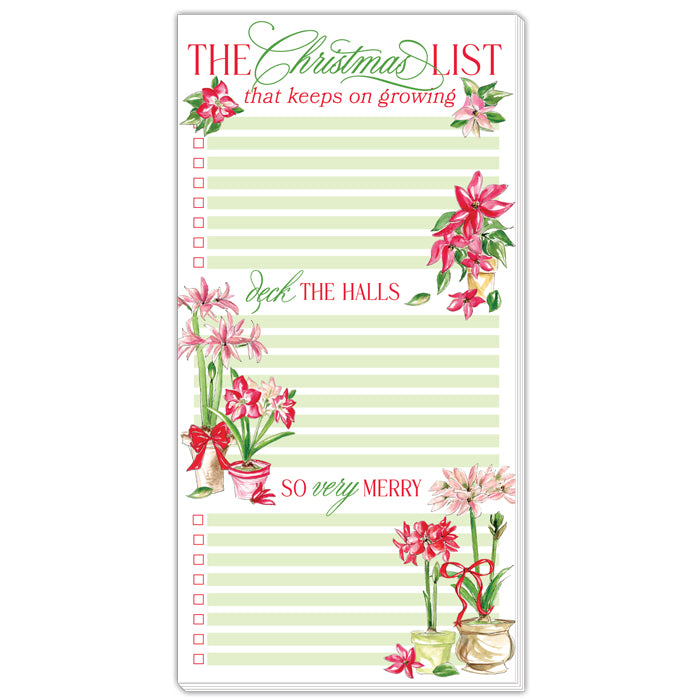 Christmas Amaryllis Oversized List Pad