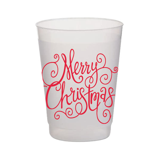 Ten 16 oz. Frost Flex Cups – Merry Christmas