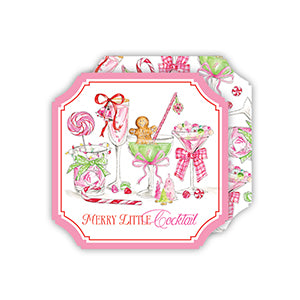 Merry Little Cocktail Reversible Coasters – Set of 20
