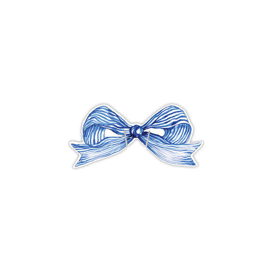 Blue Bow Cup Accents – Set of 10