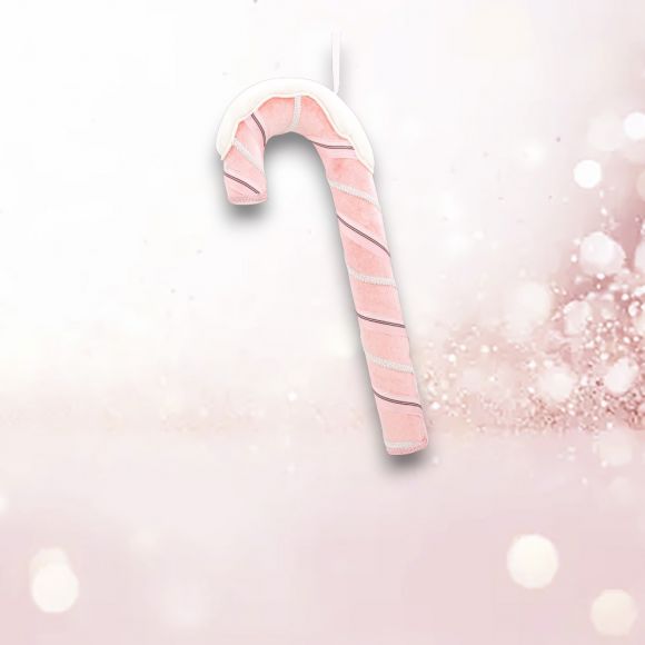 22" Pink Candy Cane Decoration