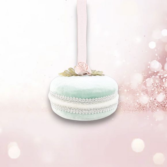 4" Blue Macaron Ornament