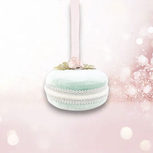 4" Blue Macaron Ornament